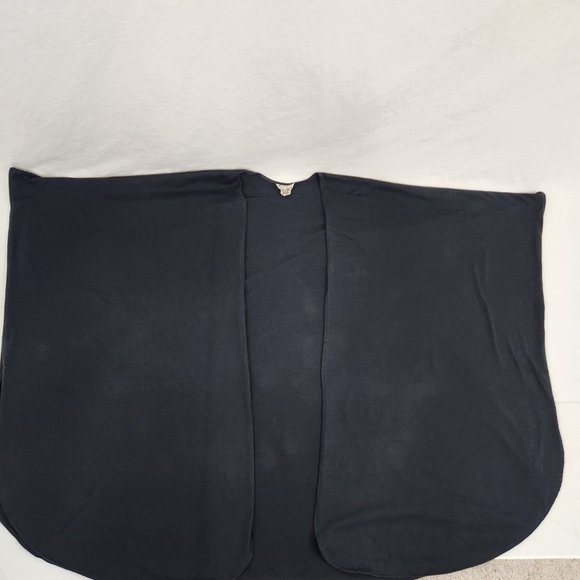 VINTAGE Kathleen For Sweet Herb Lagenlook Black Charcoal Cape Wrap One Size USA - Picture 5 of 14